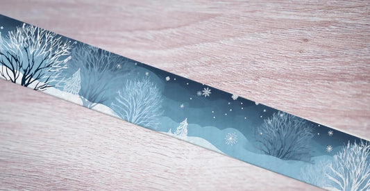 Snow Scene Christmas Biothane Collar